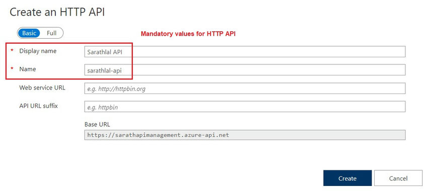 Create an HTTP API mandatory-13